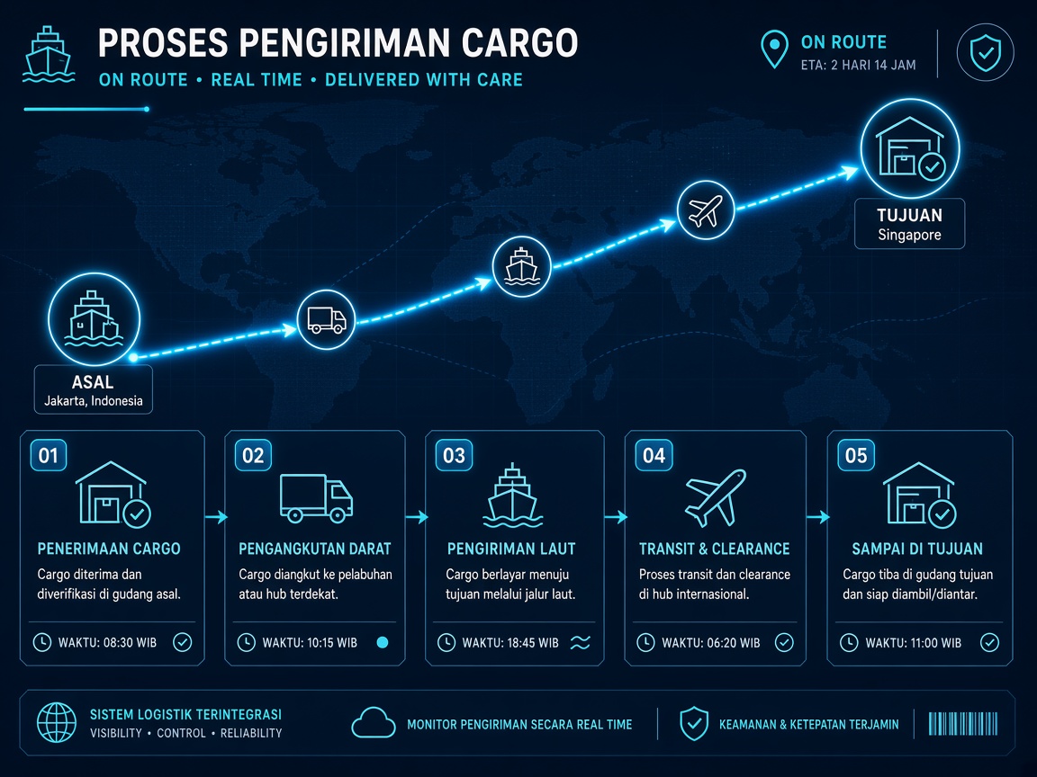 Sejahtera Abadi Kargo ilustrasi proses pengiriman